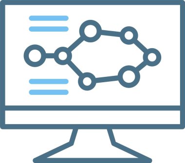Biyoenformatik Satır İki Renk Simgesi