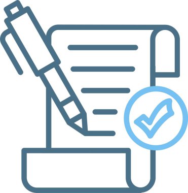 Sözleşme Satırı İki Renk Simgesi