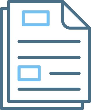 Belge Satırı İki Renk Simgesi