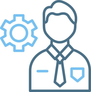 Yönetici Satırı İki Renk Simgesi