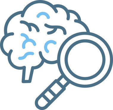 Nöroloji Satırı İki Renk Simgesi