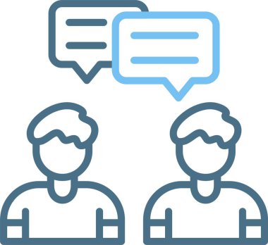 Konuşma Satırı İki Renk Simgesi