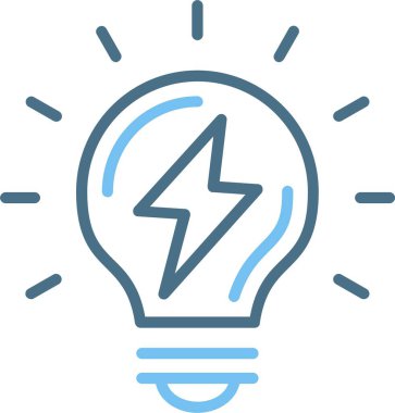 Enerji Hattı İki Renk Simgesi