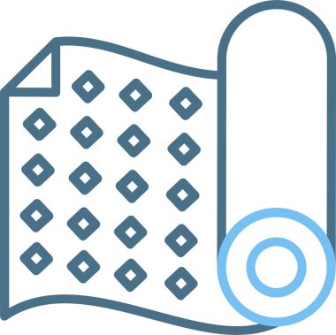 Kumaş Desenli Satır İki Renk Simgesi