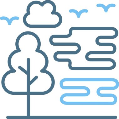 Sis Çizgisi İki Renk Simgesi