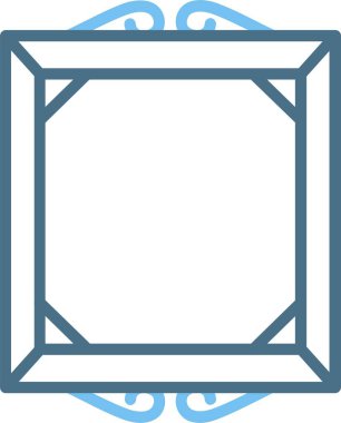 Çerçeve Çizgisi İki Renk Simgesi