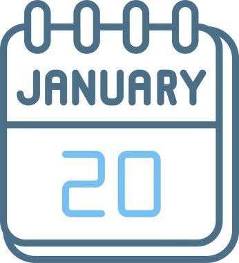 20 Ocak Satır İki Renk Simgesi