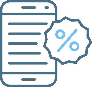 Cep Telefonu Hattı İki Renk Simgesi