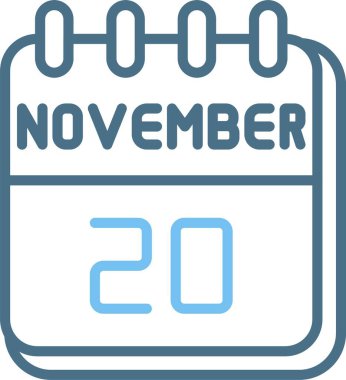 20 Kasım Satır İki Renk Simgesi