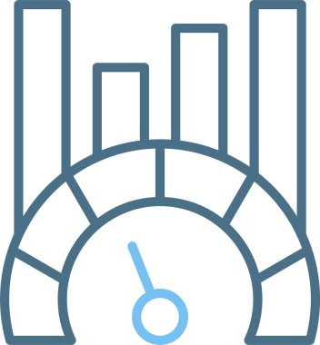 Karşılaştırma Çizgisi İki Renk Simgesi