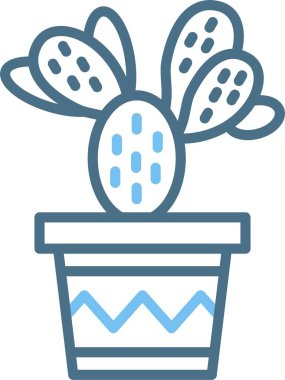 Kaktüs Satırı İki Renk Simgesi