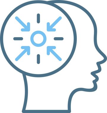 Konsantrasyon Satırı İki Renk Simgesi