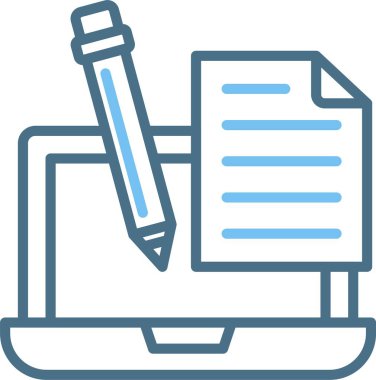 İçerik Yazma Satırı İki Renk Simgesi