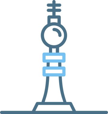 Fernsehturm Berlin Hattı İki Renk Simgesi