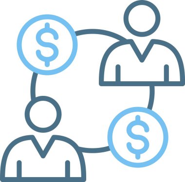 Finans Satırı İki Renk Simgesi