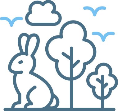 Tavşan Çizgisi İki Renk Simgesi