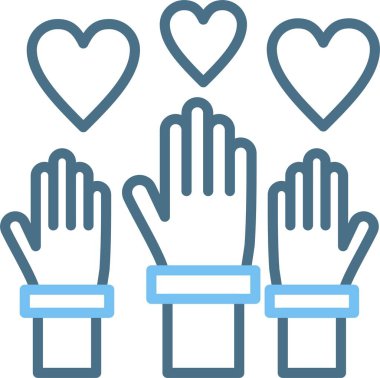 Gönüllü Satır İki Renk Simgesi