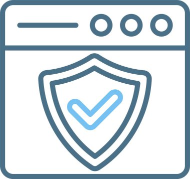 Antivirüs Çizgisi İki Renk Simgesi