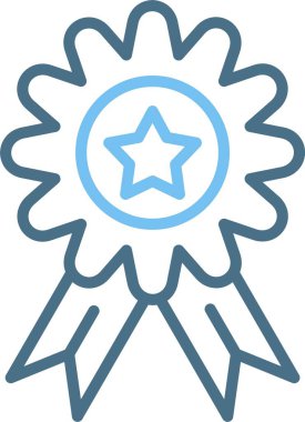 Rozet Satırı İki Renk Simgesi