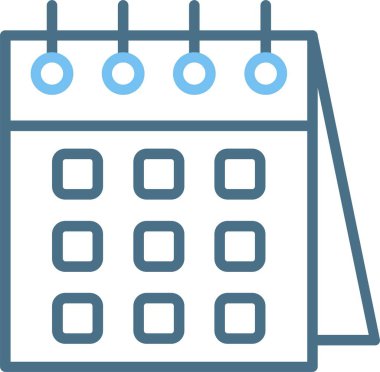 Takvim Satırı İki Renk Simgesi