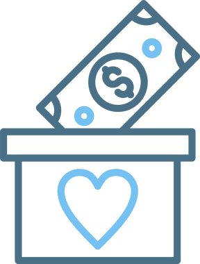 Para kutusu Satırı İki Renk Simgesi