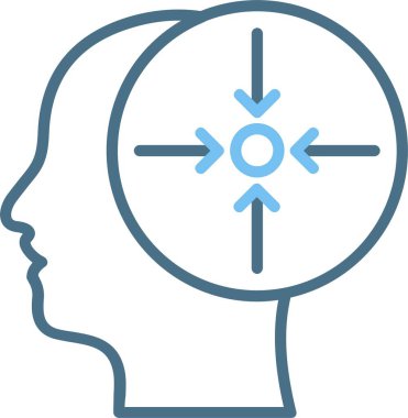 Konsantrasyon Satırı İki Renk Simgesi