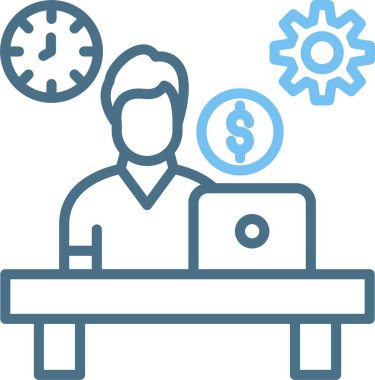 Çok Çalışma Satırı İki Renk Simgesi