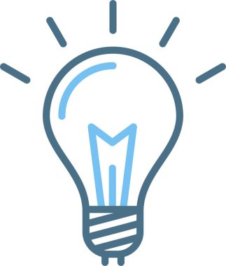 Ampul Çizgisi İki Renk Simgesi