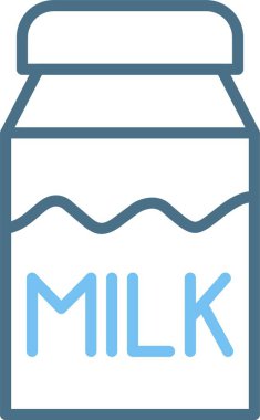 Süt Çizgisi İki Renk Simgesi