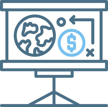 Strateji Çizgisi İki Renk Simgesi