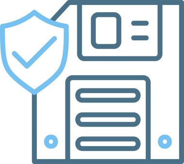 Disket Satırı İki Renk Simgesi