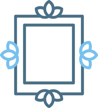 Çerçeve Çizgisi İki Renk Simgesi