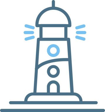 Deniz feneri Çizgisi İki Renk Simgesi