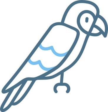 Macaw Çizgisi İki Renk Simgesi