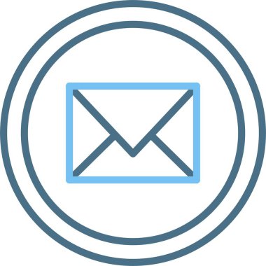 Posta Satırı İki Renk Simgesi