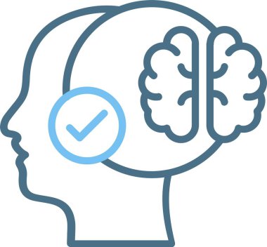 Zihin Çizgisi İki Renk Simgesi