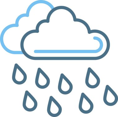 Yağmur Çizgisi İki Renk Simgesi