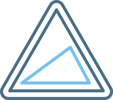 Dik Tepe Çizgisi İki Renk Simgesi