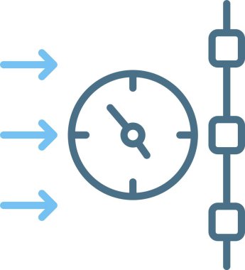 Zaman Çizgisi İki Renk Simgesi