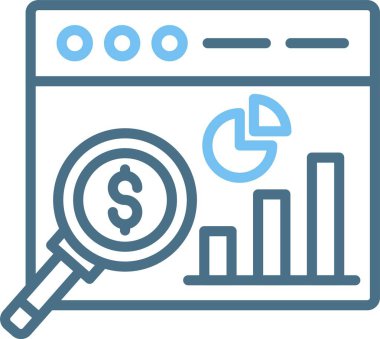 Analitik Satır İki Renk Simgesi