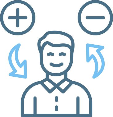 Tavır Çizgisi İki Renk Simgesi