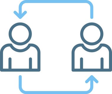 Bağlantı Satırı İki Renk Simgesi