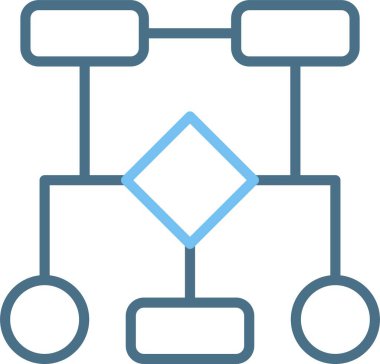 Akış Çizelgesi İki Renk Simgesi