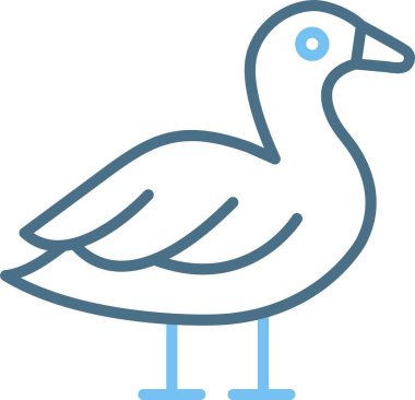 Kaz Çizgisi İki Renk Simgesi