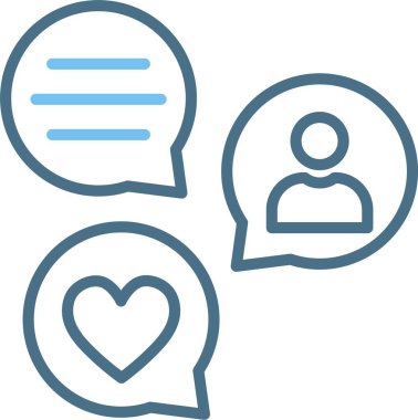 Sosyal Bağlantı Satırı İki Renk Simgesi