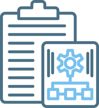 Görev Planlama Satırı İki Renk Simgesi