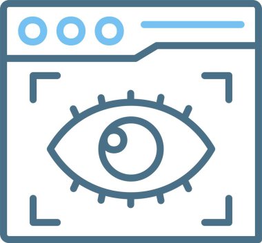 Web Görme Satırı İki Renk Simgesi