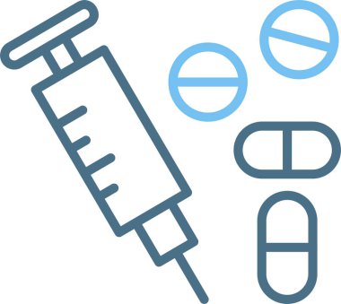 Uyuşturucu Çizgisi İki Renk Simgesi