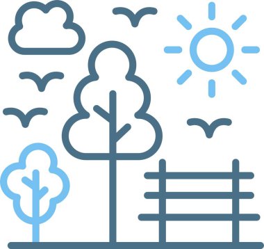 Park Satırı İki Renk Simgesi