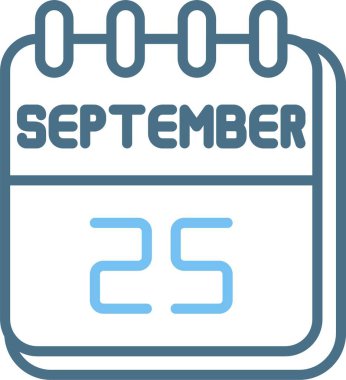 25 Eylül Satır İki Renk Simgesi